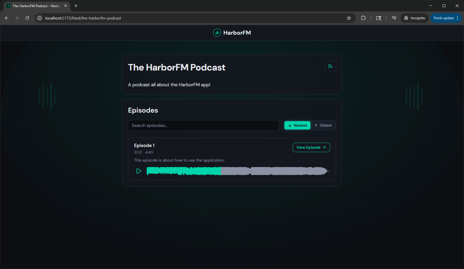 Podcast delivery settings